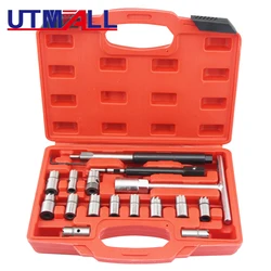 Diesel Injector Seat Cutter, Cleaner Tool Set, Removedor de Carbono, 5 Pcs, 7 Pcs, 10 Pcs, 17 Pcs