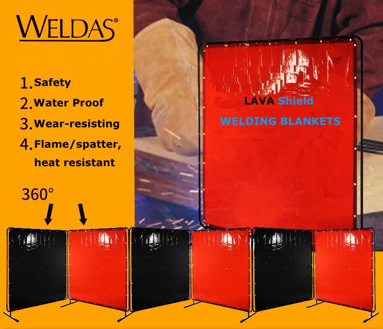 Flame retardant Fire Proof Welding Blanket Welding Shield 6\'X8\' Translucent Anti UV Anti-UV Vinyl Welding Screens Curtain