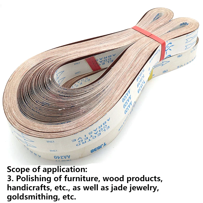 5pcs 2100x50mm Sanding Belt 120 to 600 Grit Soft Cloth Abrasive Belt Sander Polishing Machine For Steel Wood Jade
