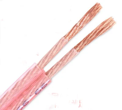 Free shipping 10M Oxygen-free copper audio cable 400 Core 500 CORe 600 CORE Gold silver speaker PVC wire