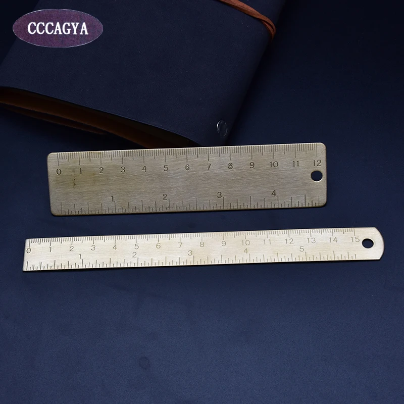 CCCAGYA H002  copper straight ruler 13cm and 16.5cm Office &Learn school stationery & hotel business Writing supplies pen