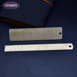 CCCAGYA H002 – règle droite en cuivre 13cm et 16.5cm, stylo de papeterie scolaire de bureau et d'apprentissage et de business d'hôtel