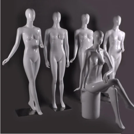 Top level White Color Fiberglass Female Mannequin Full Body Model Factory Direct Sell