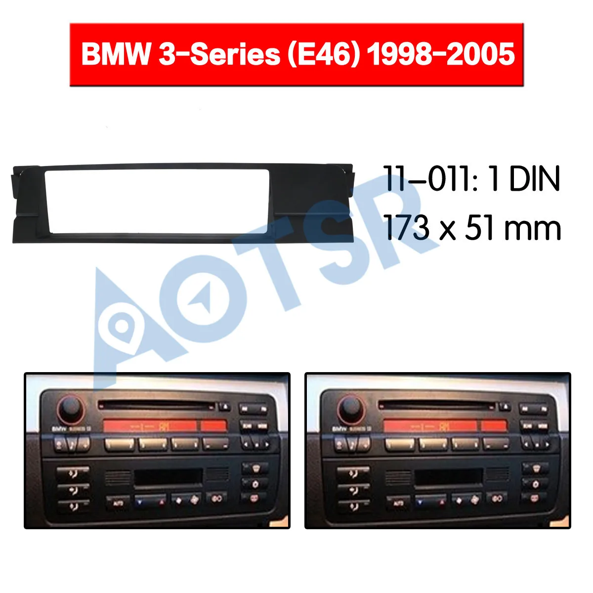 Radio frame Fascia for BMW 3-Series (E46) 1998-2005 Car DVD Frame Audio Fascia Installation Adapter player Frame