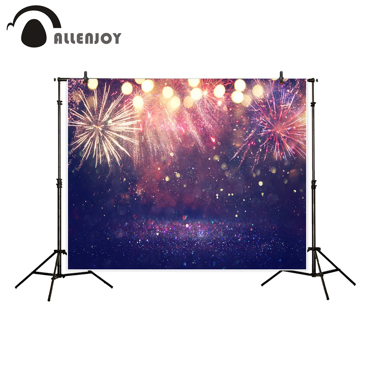 Allenjoy professional photography background new year eve holiday colorful firework backdrops for a photo shoot photocall