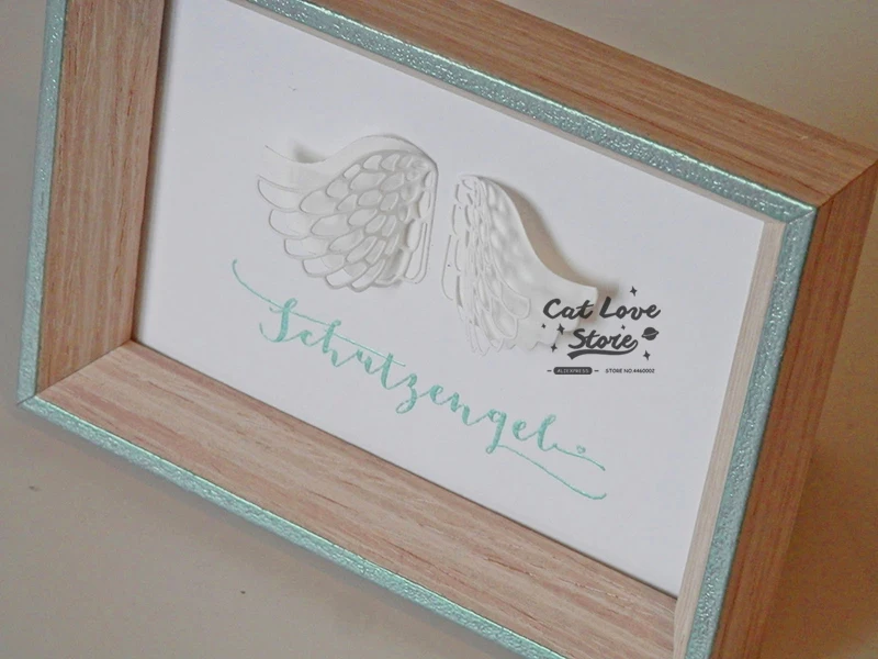 2 قطعة أجنحة الملاك المعادن قطع يموت الإستنسل DIY بها بنفسك سكرابوكينغ ورقة بطاقة الزخرفية الحرفية يموت النقش يموت تخفيضات جديد 2019