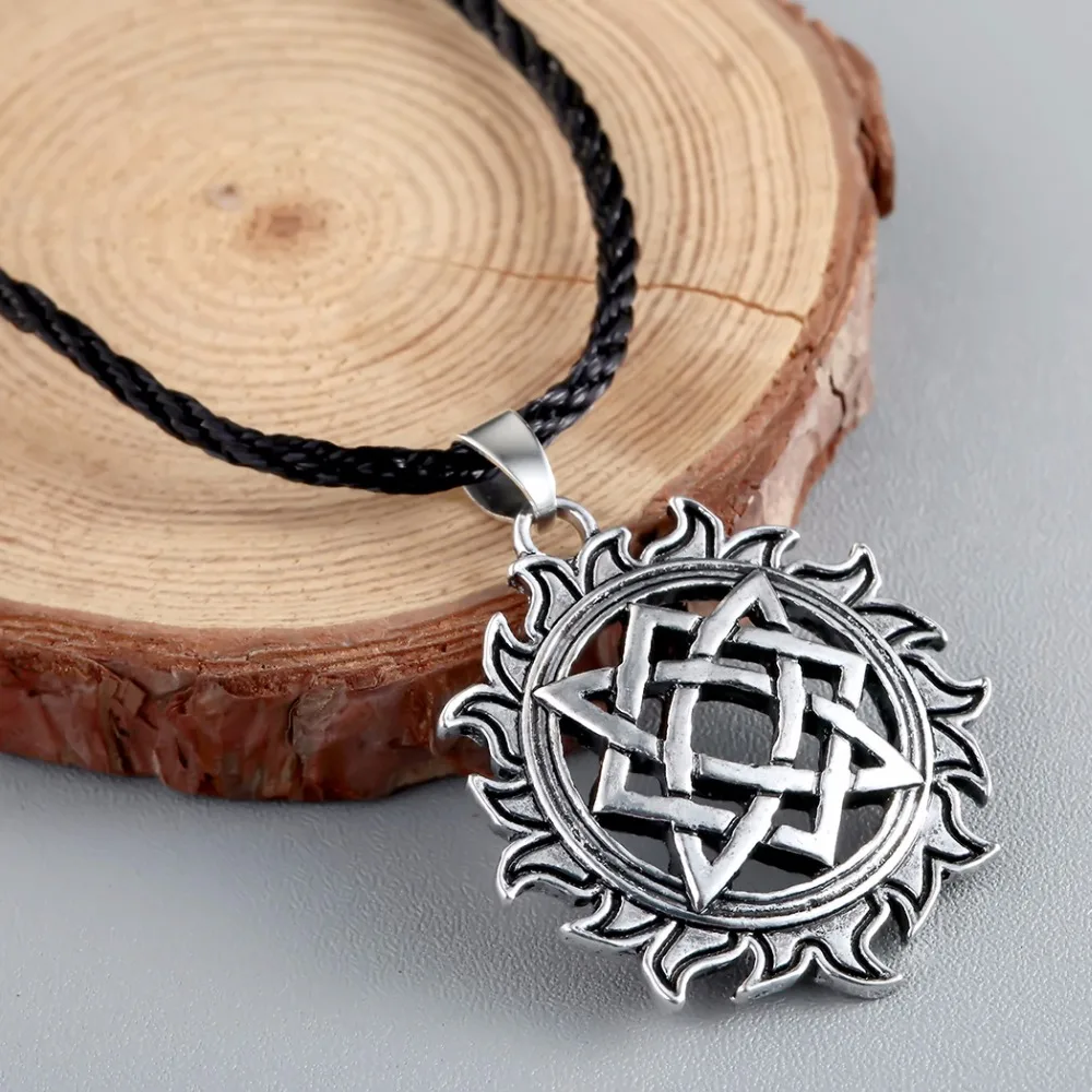 CHENGXUN Viking Solar Amulet pendant Necklace Nordic Charm Slavic Star Lada Sign Pendants Talisman Punk Style Collar Jewelry