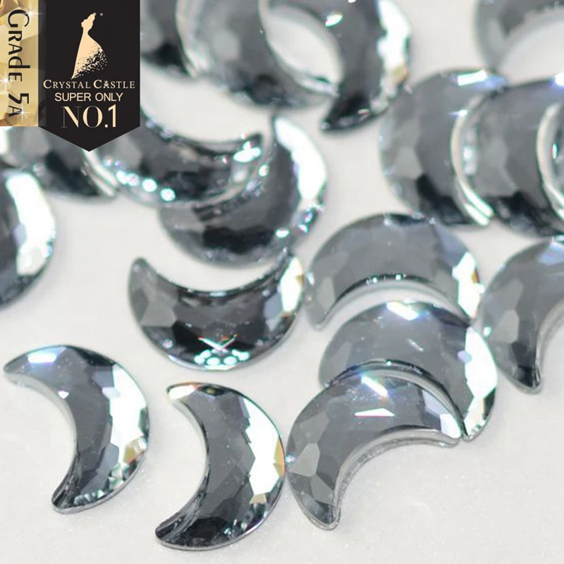 Crystal Castle Nagel Strass steine für Handwerk, Bling bling Circle, Mond, Herz Strass, Schuhe Steine, 3D Nail Art Glas Kristall – Detail 4