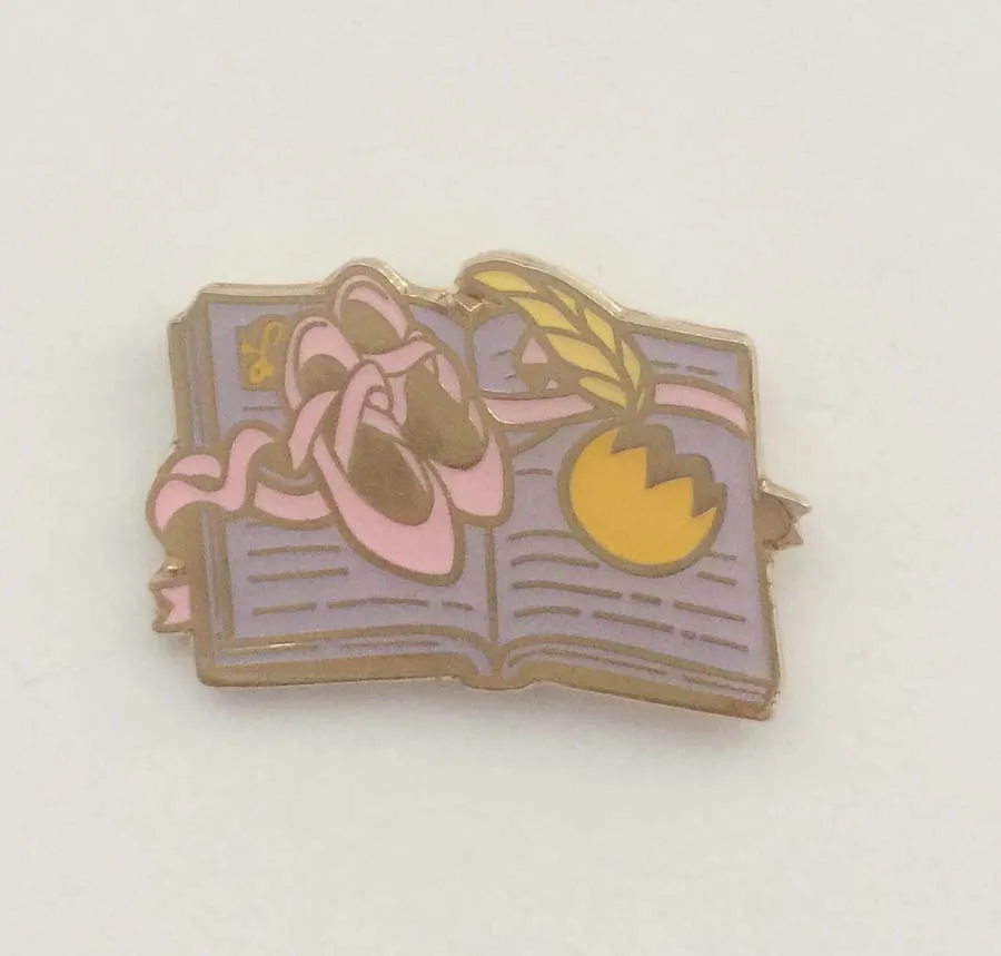 

Custom 1.25" 31.75mm Dancing Shoes On Book Lapel Pin Badge Zinc Alloy Metal Material With Butterfly Clutch Fitting