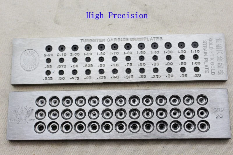 Imagem -06 - Placa de Extração de Aço e Carboneto de Tungstênio Placa com 39 Furos Redondos de 0.262.8 mm para Fazer Joias Peça