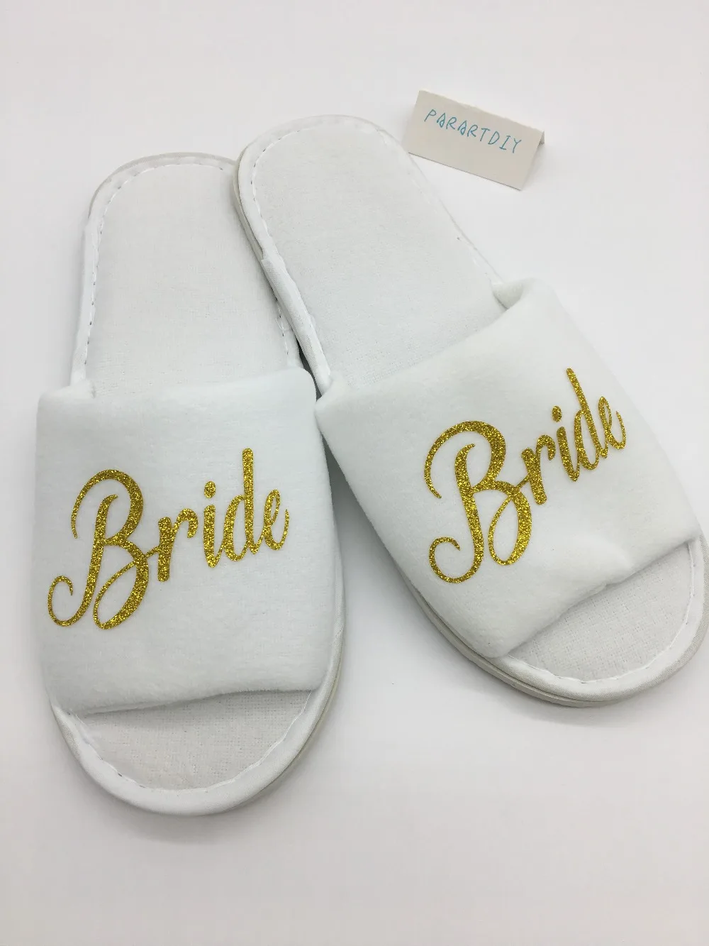Personalized gold Wedding bride groom Slippers,Bridal Party Slippers.Bachelorette party favors gifts,Wedding gifts favors