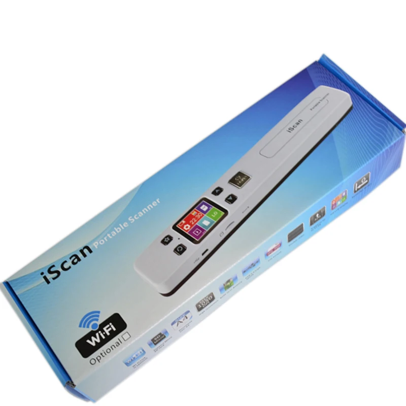 Zero Margin Portable Handheld Scanner HD Office High Speed Color A4 Document / Photo / Book  Scan Scanner+32G memory card