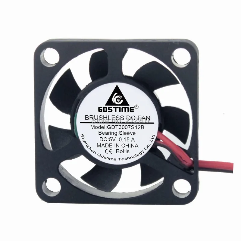 10PCS Gdstime 2Pin 30mm 3cm 3007 30x30x7mm DC Mini Exhaust Cooling Fan 5V