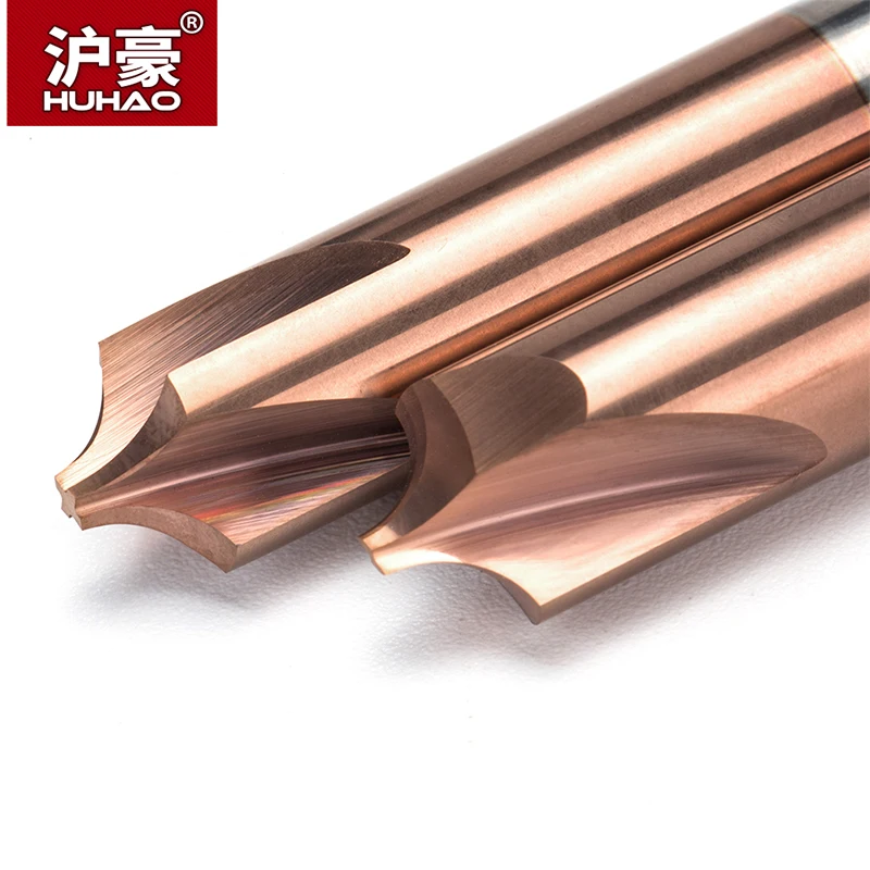 Imagem -04 - Huhao 1pc Carboneto Sólido Anti-r Chanfradura Roteador Bit para Liga de Aço e Flautas Arco r Ângulo Fresa Cnc Fresa