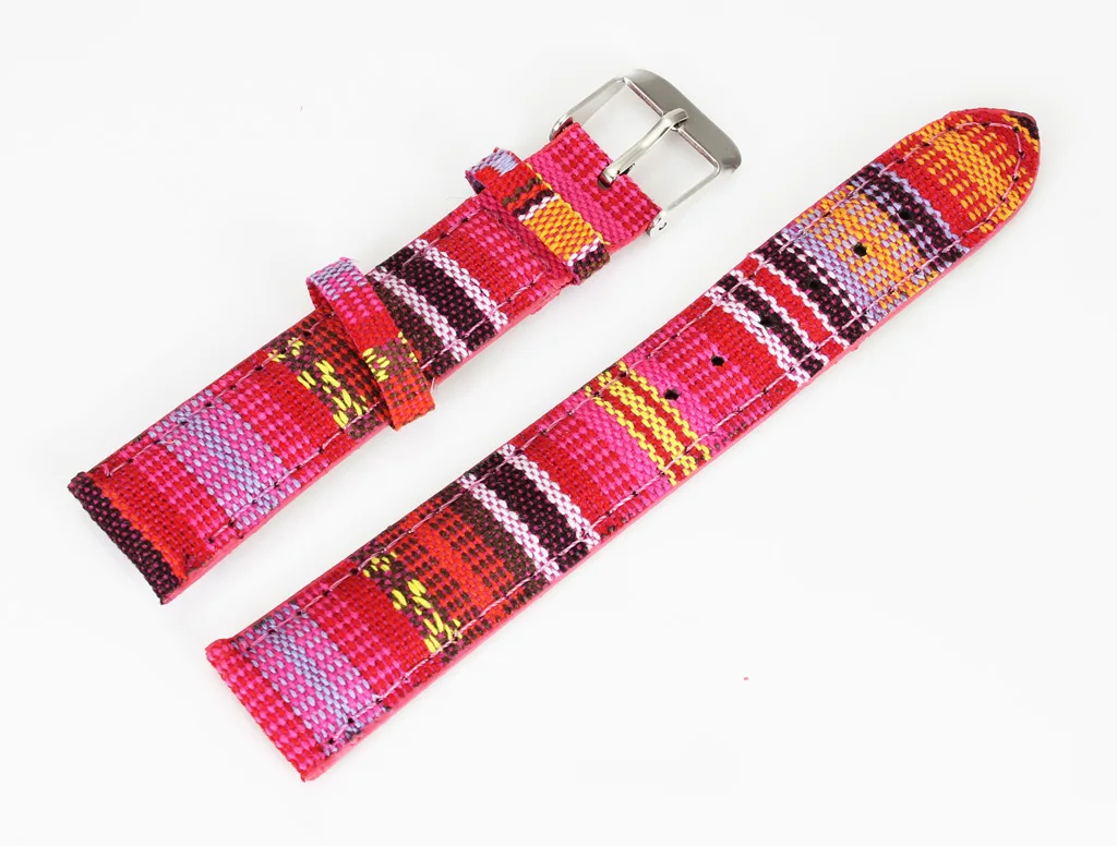 18mm Length 7 Kinds Color Denim Fabric Canvas Cloth Men Women Wrist Watch Band Watches Strap