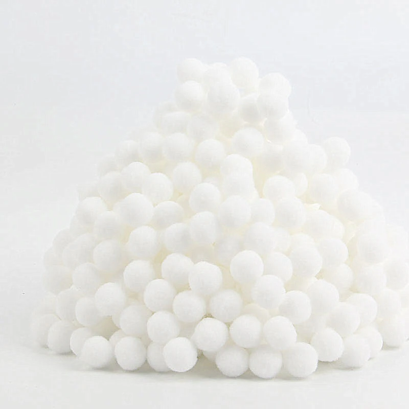 White Pompom 8mm-30mm Pompones Balls for DIY Party Home Garden Wedding Decoration Garment Sewing Kids Toys Craft Supplies 20g