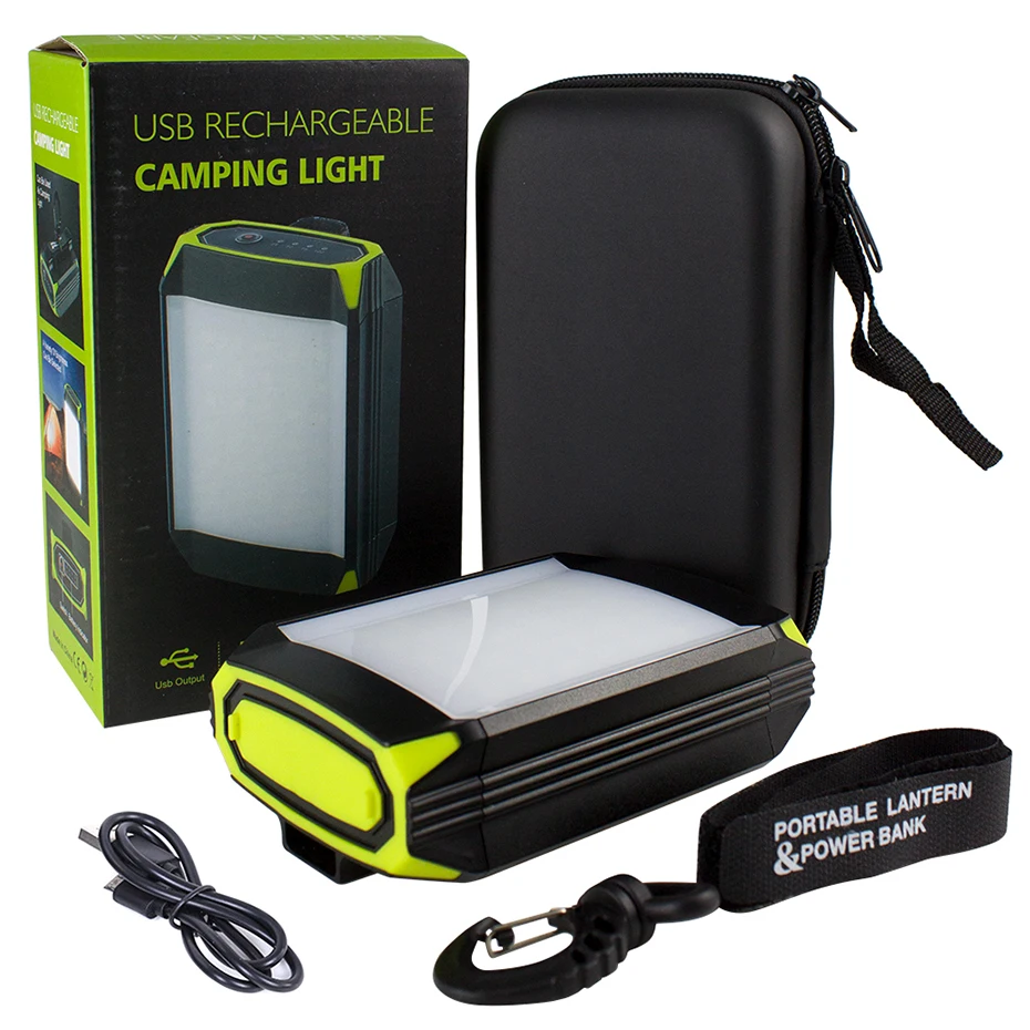 6000mAh Camping Lantern 30LEDs USB Rechargeable Led Light Outdoor 5 Mode Multi Function Hang Lantern Power Bank Camping Light