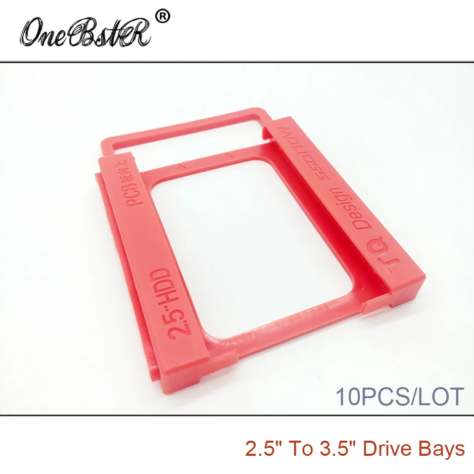 10ชิ้น/ล็อต2.5 "SSD Hard Drive TO 3.5" Bay HDD Mount Bracket Dock ถาดอะแดปเตอร์ติดตั้งง่ายขายดี