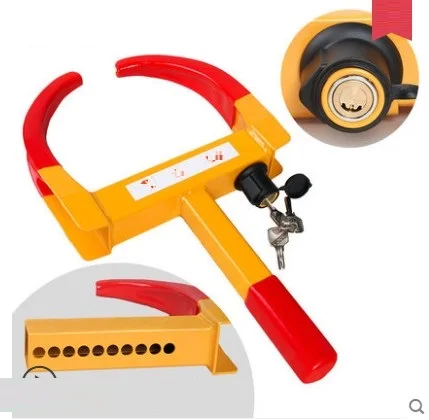 Car tyre lock sedan tire clamp lock anti-theft auto wheel clip tool car steering wheel