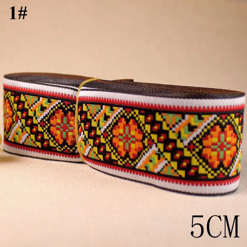 5yards/lot embroidered National webbing DIY handmad sewing National ribbon Carpet decorative edge Upholstered benches accessory