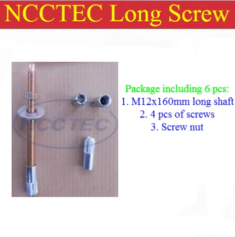 6 pcs of fixing accessories long screws specially for fixing the NCCTEC diamond desktop drill machine in the wall or floor