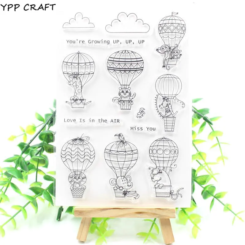 YPP CRAFT Air Balloon Animal Transparent Clear Silicone Stamp for DIY scrapbooking/photo album Decorative clear stamp sheets 204