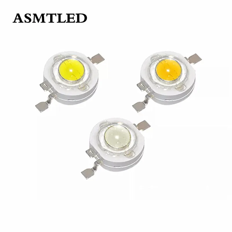 10Pcs 100Pcs 1000Pcs Full วัตต์1W 3W High Power LED Light ลูกปัดชิป SMD 110-120LM LEDs ชิปสำหรับไฟสปอร์ตไลท์ลง