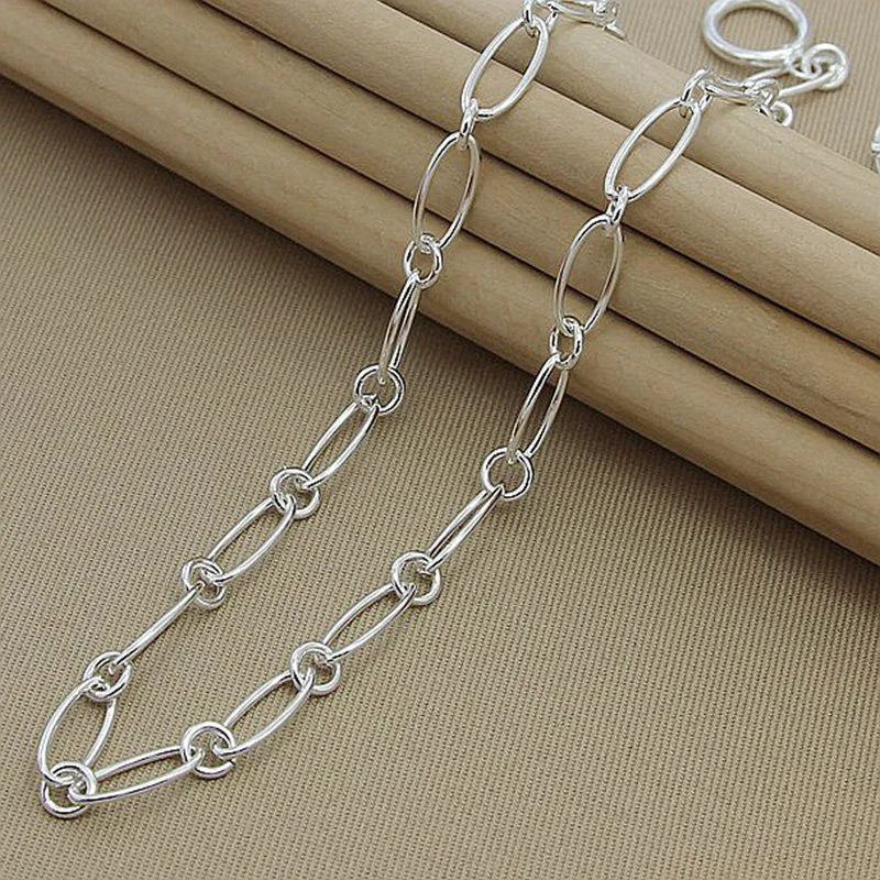 Aravant 925 Silver Simple Chains Necklace For Women Fashion Jewelry Accessories