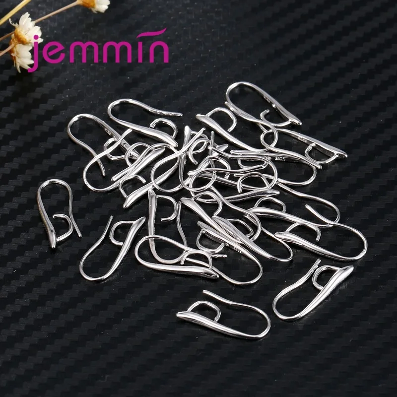 100% 925 Sterling Silver  U Shape Earring Wire Earring Components Findings Jewelry DIY Chrismas Gift Anti-discoloration