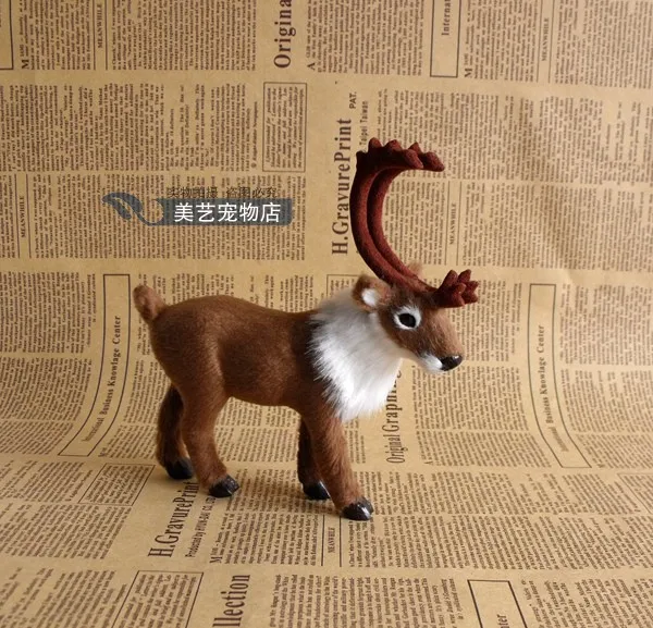 small simulation deer toy imitate reindeer model gift about 15x4x14cm