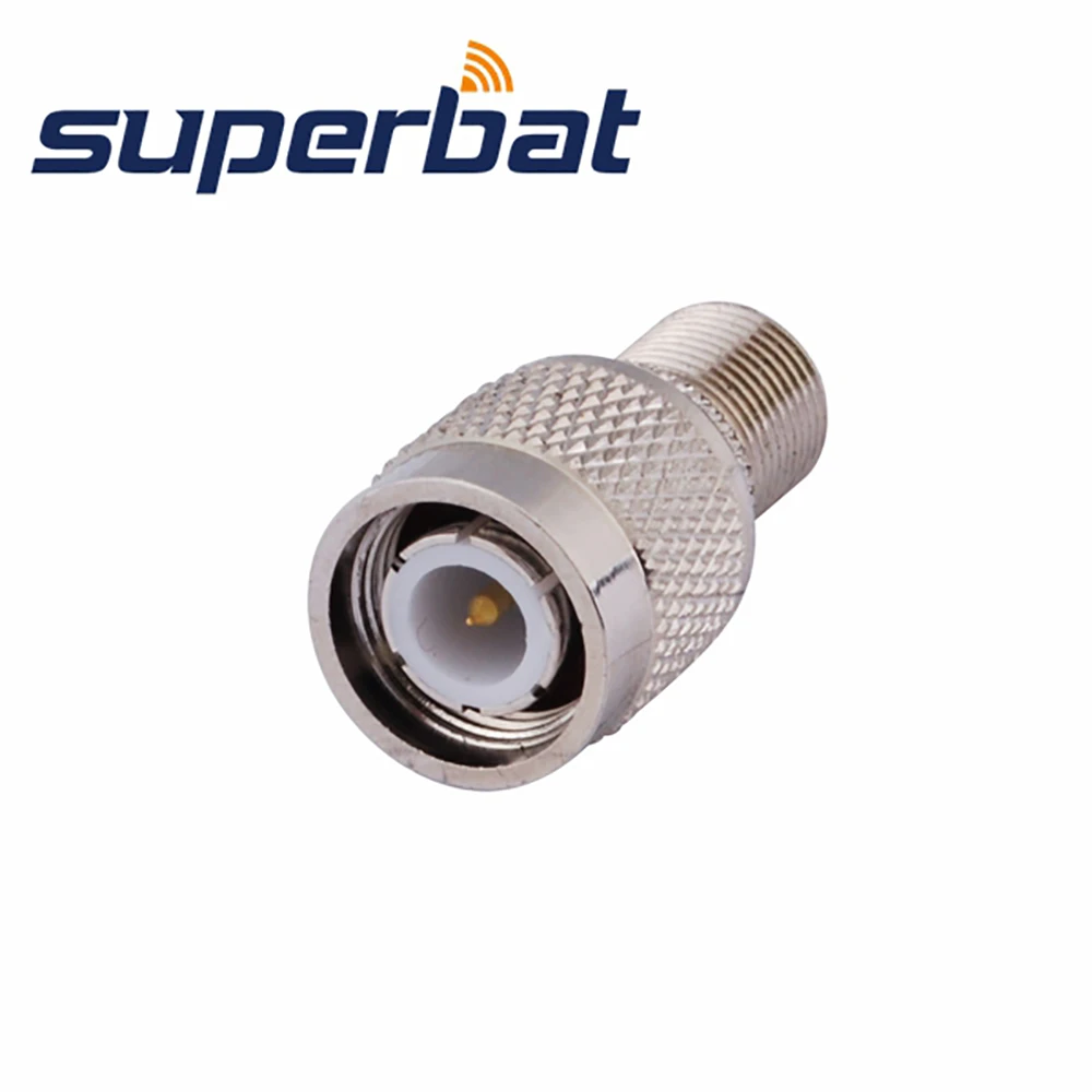 Adaptador Coaxial Superbat TNC a F, conector RF macho a F hembra recto (versión en inglés)