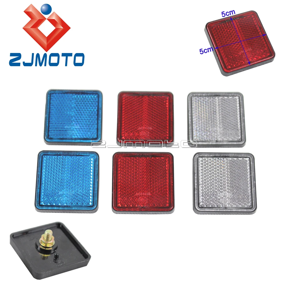 1 Pair Red Reflectors Truck Plastic Reflectors Motorcycle ATV Dirt Bike Car Reflector Safety Warning Fork Reflectors