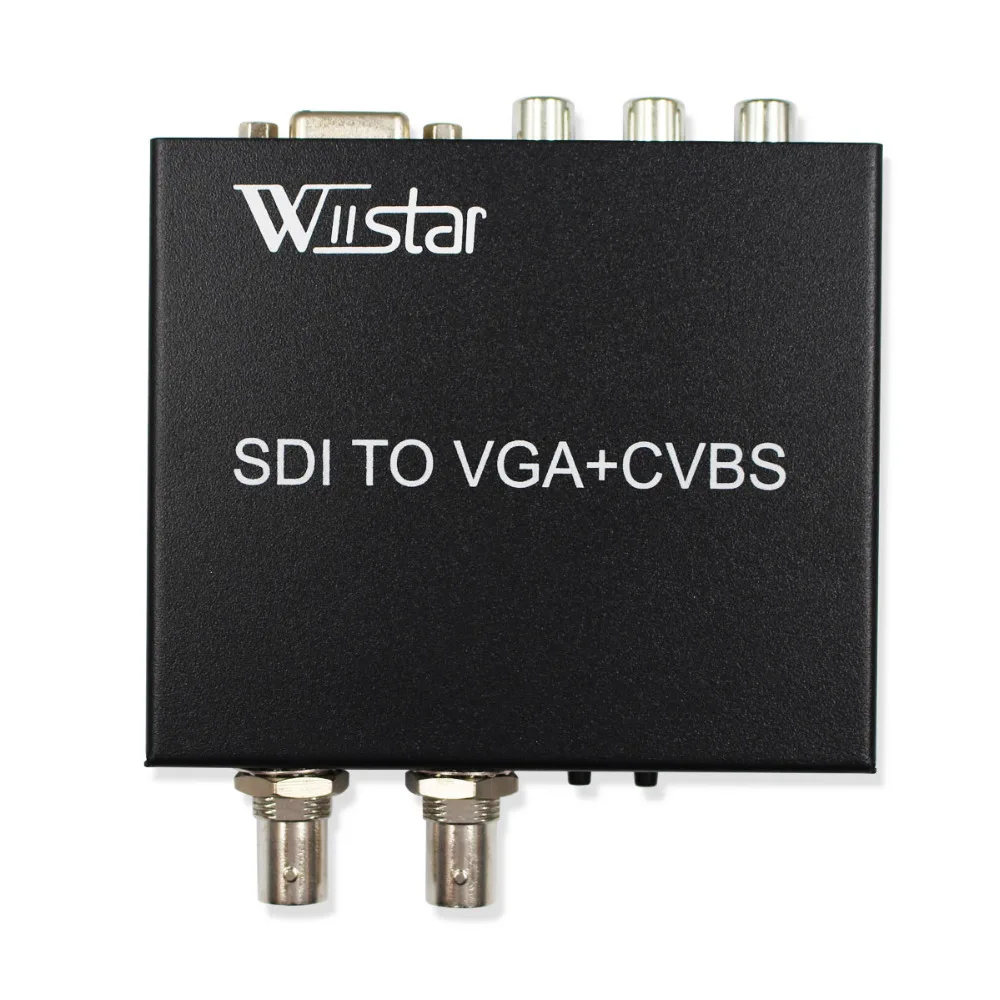 

Wiistar SDI to VGA CVBS/AV Converter Adapter SD/HDI/3G-SDI to AV VGA SDI Support 1080P for Monitor/Camera/Display