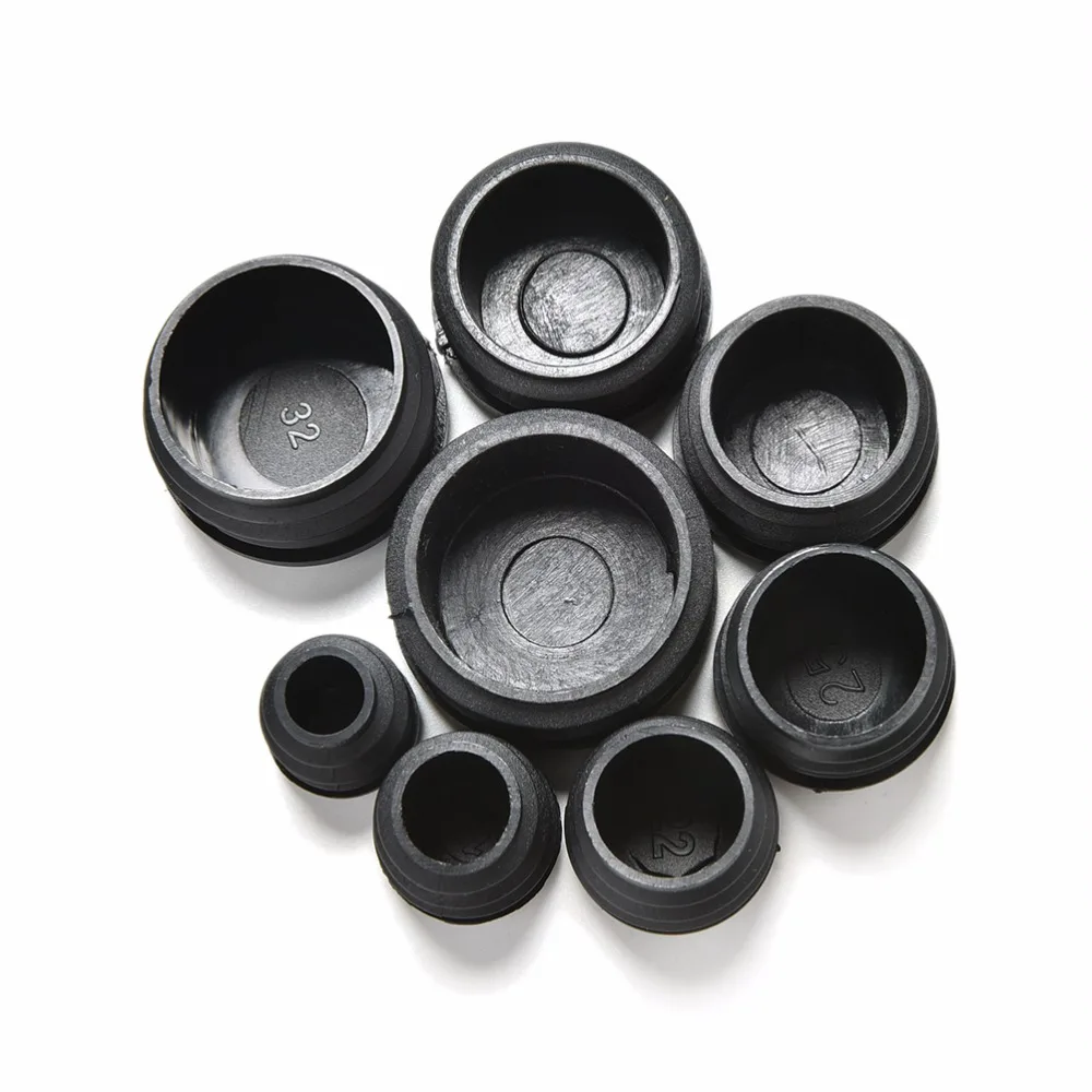 

10Pcs/lot 8 Sizes Plastic Furniture Leg Plug Blanking End Caps Insert Plugs Bung For Round Pipe Tube Wholesale Black