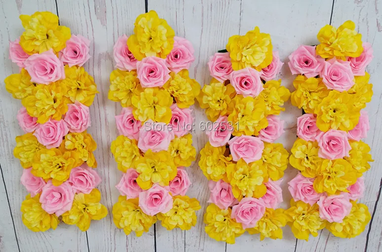 Wedding road lead flowers Bouquets arch flower wall backdrop party and home artificial decorative flowers