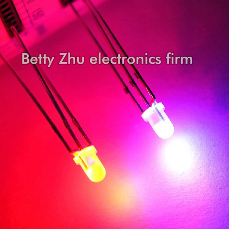 

1000PCS/LOT LED 3MM round red and blue light-emitting diode (common anode diode) mist