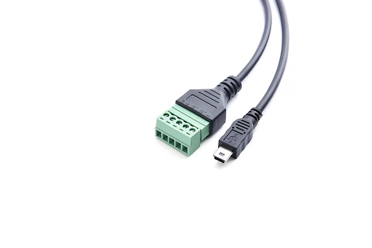 Cable adaptador Mini 5p macho de 30CM a 5 terminales de tornillo hembra, conector para teléfonos, tabletas y más