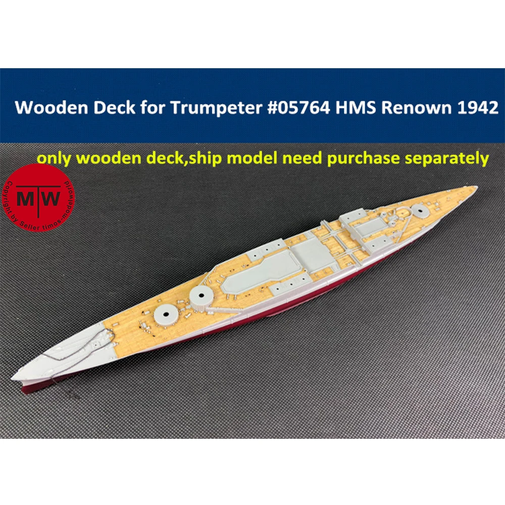 1/700 Scale Wooden Deck for Trumpeter 05764 HMS Renown 1942 Ship Model Kit