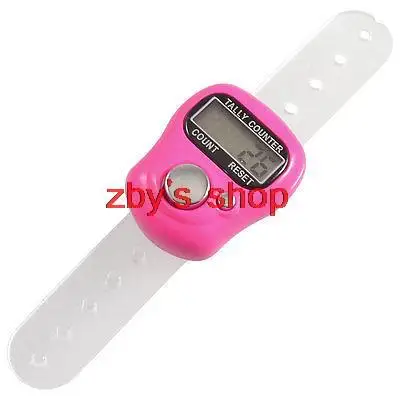 Carcaça de plástico em branco e vermelho, blk, verde, amarela, rosa, macia, transparente, lcd, ferramenta eletrônica, contador de dedo, mão, 0-99999, 5 dígitos, 1 peça