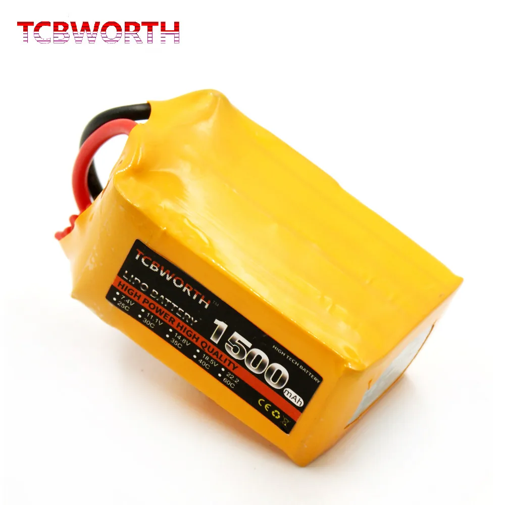 TCBWORTH RC Airplane LiPo Battery 6S 22.2V 1500mAh 25C For RC Helicopter Drone Airplane Quadrotor Car RC Lithium Battery 6S