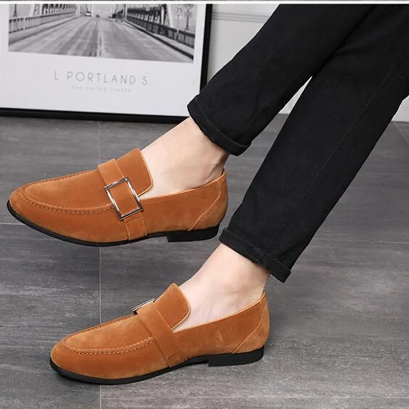 

Italian New Men Loafers Moccasins Casual Leather Shoes Men's Brown Slip On Driving Shoes Moccasins For Man Office comfort