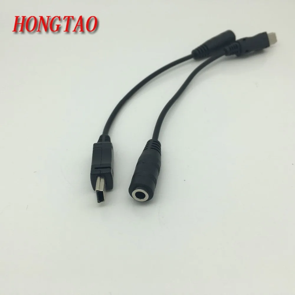 Mini USB Male to 3.5mm Jack Female Audio Cable Cord for Active Clip Mic Microphone Adapter for GoPro Hero 1 2 3 3+ Sports Camera