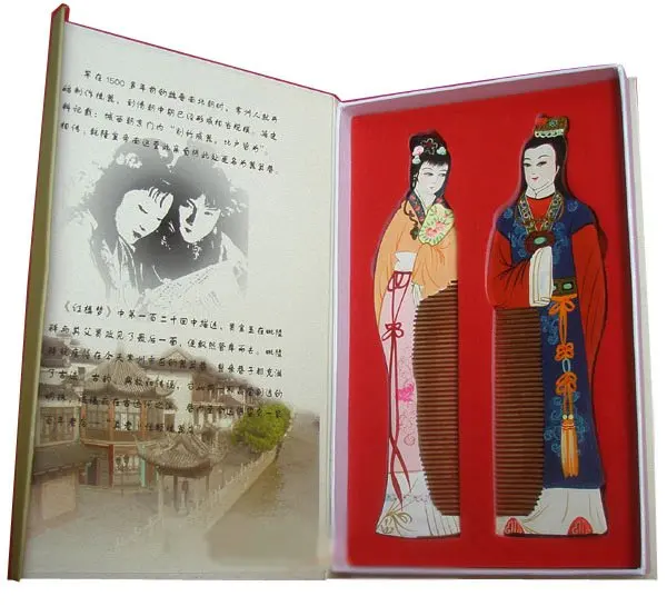 

Classic!hot sale!Gifts with Chinese Characteristics Dream of Red Mansions lin dai yu and jia bao coloured drawing-n418