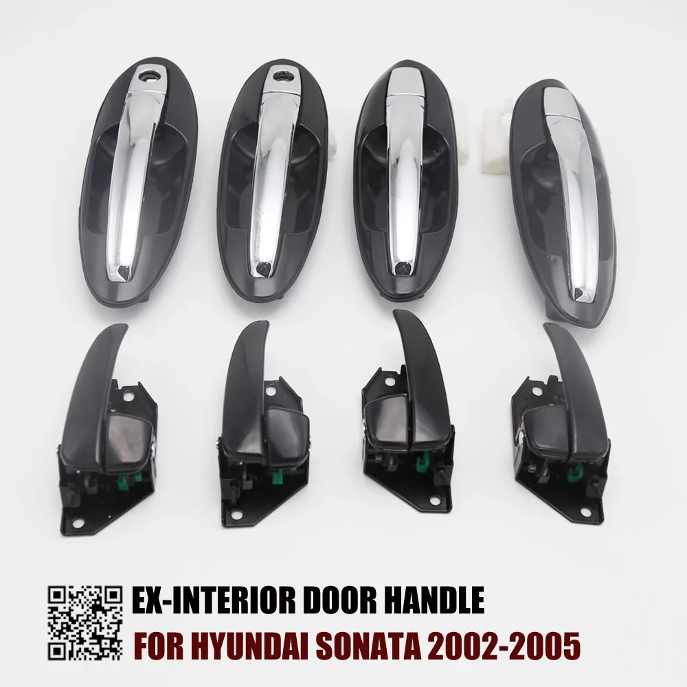 BLACK INTERIOR  AND CHROME EXTERIOR DOOR HANDLE FOR HYUNDAI SONATA 2002-2005