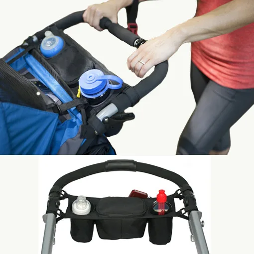 2015 Hot sale New Baby Carriage Pram Buggy Stroller Accessories Cart Bottle Bags Black Baby Stroller Cup bag Organizer