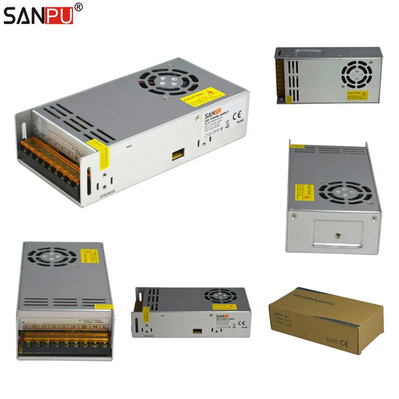 SANPU DC 5V LED Power Supplies 60A 300W Switch Drivers 220V 230V AC/DC Light Display Transformers Full Container Load Wholesale