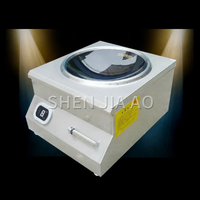 Cocina de Inducción comercial cóncava de 8KW, freidora eléctrica de alta potencia de escritorio de 8000W, Cocina de Inducción especial para Hotel de 380V, 1 ud.