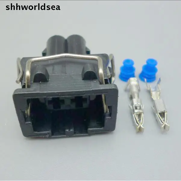 

shhworldsea 5/30/100sets 3.5mm female 2pin way kit motorcycle wire harness connector 357 972 752