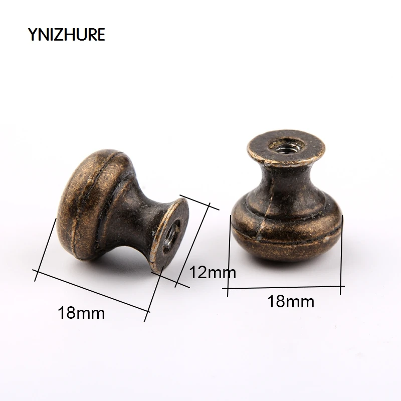 Ynizhure 30pcs 14*19mm Tiradores Muebles Knob  High Quality Fast Shipping Diameter Mini Hole Handle Small Drawer Antique