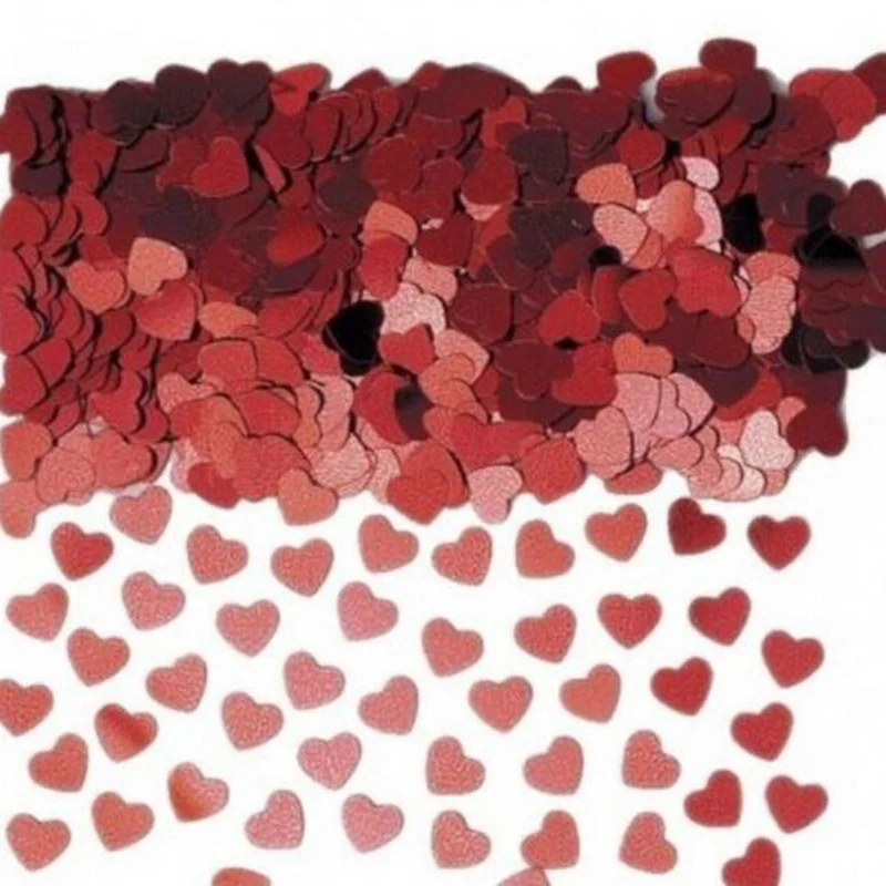 

500pcs/lot 1cm Throwing Flowers Heart Paper Fragments Bed Spread Flower Marriage Room Adornment Wedding Supplies